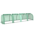 thumbnail image 1 of Outsunny Mini Tunnel Greenhouse with PE Cover Garden Green Grow Shed, Green, 1 of 10