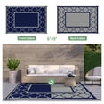 thumbnail image 2 of DEORAB Outdoor Rugs Waterproof Plastic Straw Mat 6'x9' Reversible for RV Patio Deck Beach Blue & Grey, 2 of 11