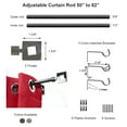 thumbnail image 4 of 2 Pack Adjustable 5/8" Single Window Curtain Rod 50" to 82" Graphite, 4 of 4