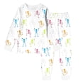 thumbnail image 2 of BOOMNY Halloween Girls 2 Peice Pajamas Sets Hallowmas Skeleton Graphic Long Sleeve Sleepwear Tops Pants Pjs Set for Kids Cozy Loungewear Homewear, 2 of 3