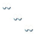thumbnail image 4 of Aretes en forma de U Sonducket Estampado de leopardo Color Azul, 4 of 6
