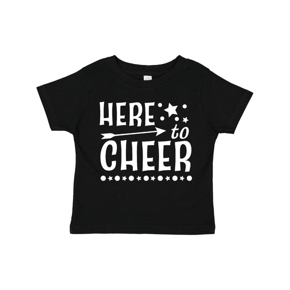 Inktastic Here to Cheer Cheerleading with Arrow and Stars Boys or Girls Toddler T-Shirt