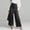 Black, variant on Flowy Pants for Women Button Up High Waisted Wide Leg Pants Trendy Side Split Slit Summer Straight Leg Trousers