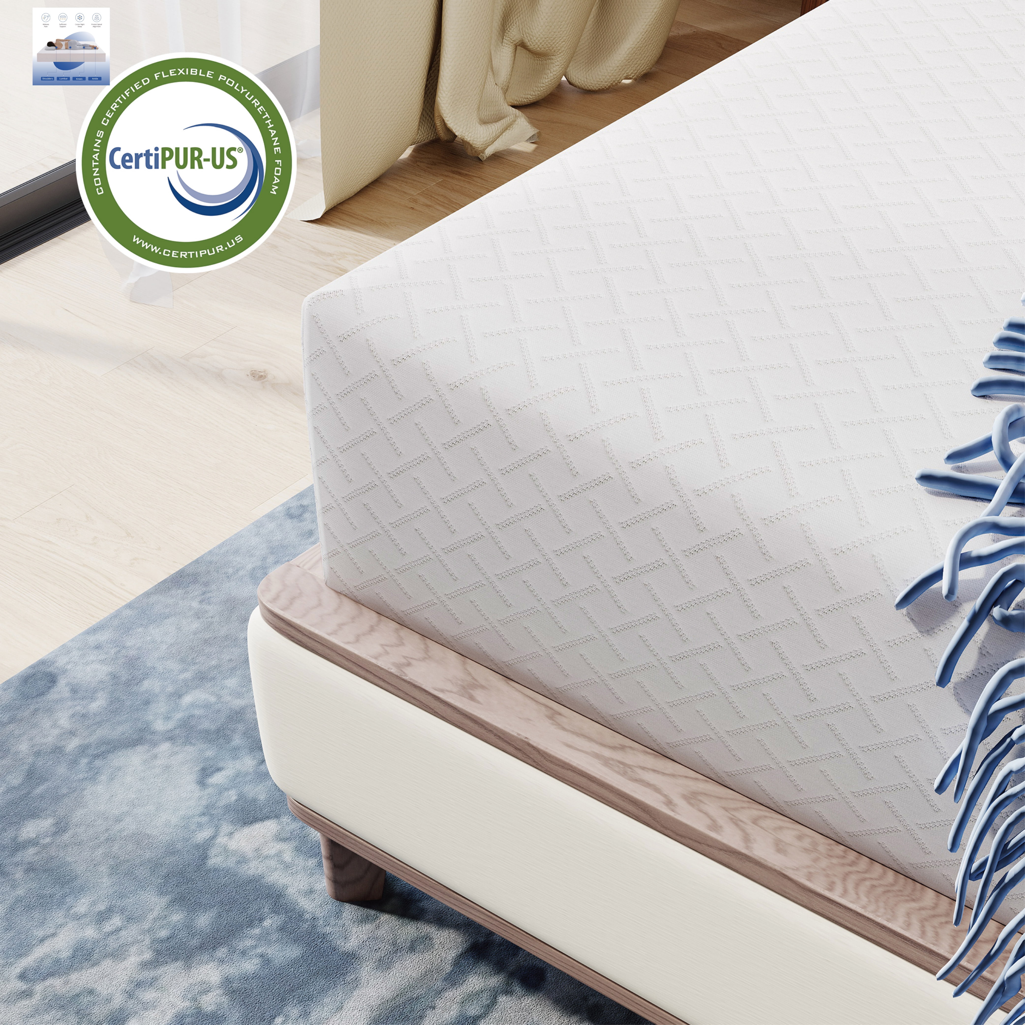 Arctus 10 inch Memory Foam Mattress, Twin Size Mattress in a Box, Medium Firm