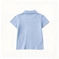 thumbnail image 5 of School Uniforms for Boys Short Sleeve Pique Polo Shirts,Sky Blue 130, 5 of 7
