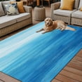 thumbnail image 2 of Fsddascl Blue Summer Ocean Outdoor Rug for Patio/Deck/Porch, Non-Slip Large Area Rug 5 x 8 Ft, Modern Abstract Coastal Wave Indoor Outdoor Rugs Washable Area Rugs, Reversible Camping Rug Carpet, 2 of 5