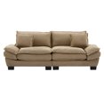 thumbnail image 2 of Corduroy Sofa Sleeper Couch Loveseat Sofa with Pillows Comfy Upholstered Deep Seat Sofa for Bedroom,Living Room,Apartment,Office,Dorm-Khaki Corduroy, 2 of 5