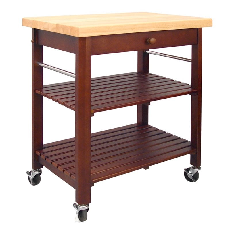 Catskill Craftsmen Roll About Kitchen Cart In Cherry Stain