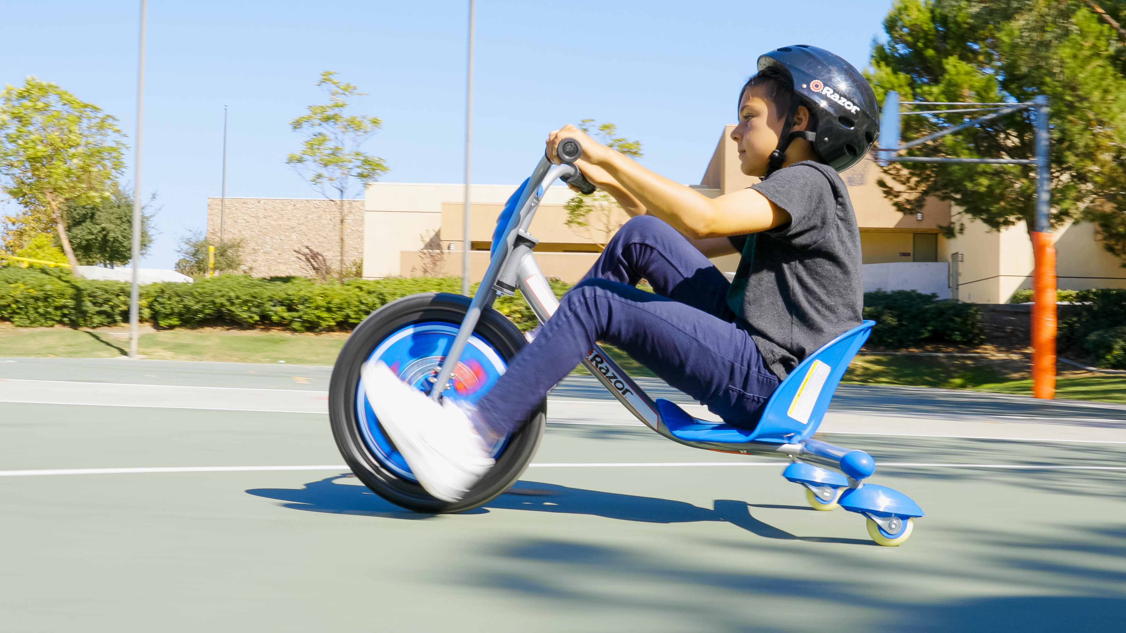 Razor RipRider 360 Drift Trike - Blue, 16" Front Wheel, 3-Wheeled Ride-on, Tricycle for Child 5+ - image 4 of 11