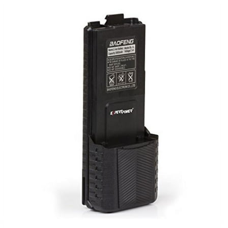 ExpertPower Baofeng UV-5R Extended True Capacity Battery (Model: BL-5L, 3800 mAh, Black)