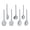 Gray, variant on 7829 7Pcs Soft Silicone Cooking Spoon And Spatula Set Kitchen Tool With Ergonomic Handle For Nonstick Cookware