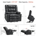 thumbnail image 3 of MCombo Dual Motor Power Lift Recliner Lay Flat for Big Elderly in Living Room, Faux Leather R7897  (Black, Medium-Wide), 3 of 10
