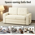 thumbnail image 6 of WENTUM Pull Out Loveseat Boneless Couch,Sleeper Sofa, Folding Couch Bed with Pillow for Living Room Bedroom, Beige, 6 of 8