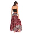 thumbnail image 4 of JINMGG Womens Plus Size Clearance $5 Women Long Hippie Bohemian Gypsy Boho Flowers Elastic Floral Hlater Skirt Red M, 4 of 7