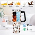 thumbnail image 5 of Chicken Water Bottle Spill Proof Hen Rooster Tumbler with Handle and Straw Lid Double Wall Insulated Stainless Steel Tumbler Coffee Mug Gift for Men Women Travel Cup for Car (Eggs, 40OZ), 5 of 6