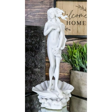 WHITE RESIN BIRTH OF VENUS BOTTICELLI 10" STATUE FIGURINE APHRODITE