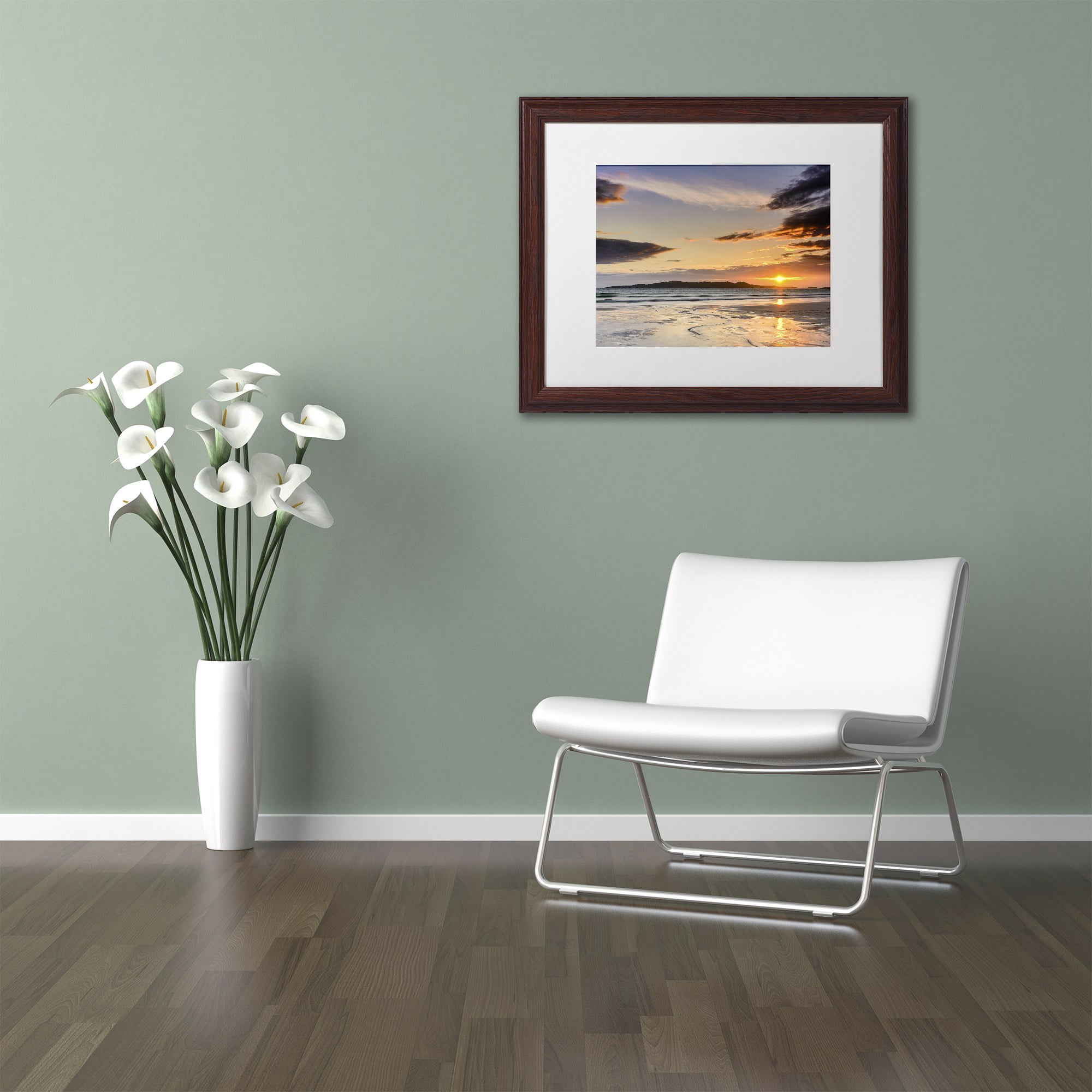 Trademark Fine Art 'Patterns in Sand' Canvas Art by Michael Blanchette Photography, White Matte, Wood Frame