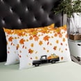 thumbnail image 4 of Thanksgiving Throw Pillow Cover 20 x 26 Inch Decorative Pillow Cover Fall Black Truck Orange Maple Leaves Retro Lumbar Pillowcase Seasonal Rectangle Cushion Case for Couch Sofa Bed Living Room, 4 of 7