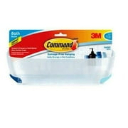 2Pc Command BATH11-ES Plastic Shower Caddy, 7 Lbs, Clear