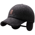 thumbnail image 4 of Thick Warm Adjustable Earmuffs Baseball Cap Men Autumn Winter Hat Outdoor Cap, 4 of 6