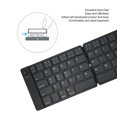 Foldable Bluetooth Keyboard 65 Keys Type C Interface PU Leather ...