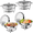Silver-4Pack, variant on 5QT Chafing Dish Buffet Set of 6 Pack,Stainless Steel Chafer with Food & Water Pan, Lid, Frame,Fuel Holder,Round Catering Warmer Server for Catering,Parties and Festivals,