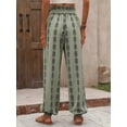 thumbnail image 2 of Cuteduck Women's Pants Spring Summer Fall NA NA Drawstring Wide Leg Lounge Bohemian Casual Trousers S-XL, 2 of 9