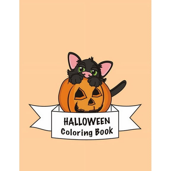 Halloween Coloring Book: Halloween coloring book with Fantasy Creatures for Preschool, Ages 2-4, 4-8, With: Cats Zombies, (Paperback)