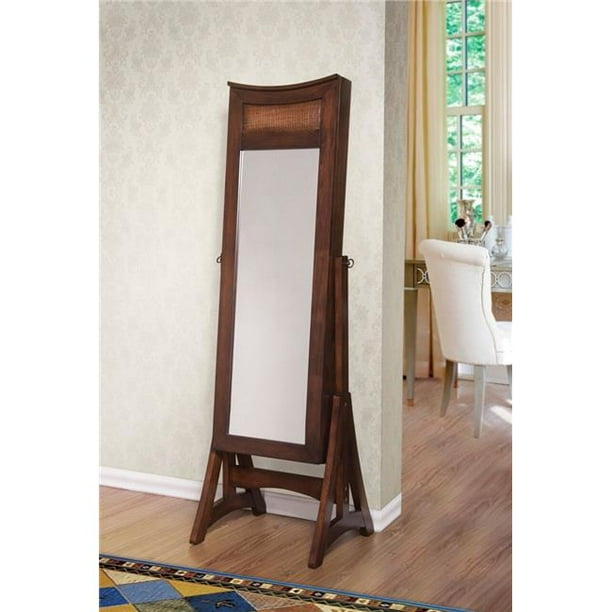 CTE Trading CTE1512BR Aitkin Long Cheval Mirror Jewelry Storage