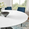 thumbnail image 7 of Bowery Hill 60" Round Lacquered MDF Dining Table in Black/White, 7 of 7