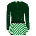 thumbnail image 4 of Ocealan Kids Girls Sequins Candy Cane Stripes Christmas Outfits Long Sleeve One Piece Bodysuit Green 8, 4 of 7