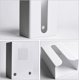 thumbnail image 2 of Caja de plástico autoadhesiva montada en la pared, dispensador de toallas de papel, caja de pañuelos montada en la pared, caja de almacenamiento de pañuelos adecuada para oficina, dormitorio, baño Feliz Sencillez, 2 of 5