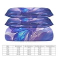 thumbnail image 2 of 3 Pcs Soft Bedding Set, Includes 1 Duvet Cover with Zipper And 2 Pillow,Shams Fantasy Butterfly Full(79"×90"), 2 of 8