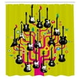 thumbnail image 3 of Ambesonne Music Shower Curtain, Guitars for Rock Stars, 69"Wx70"L, Hot Pink Apple Green, 3 of 5