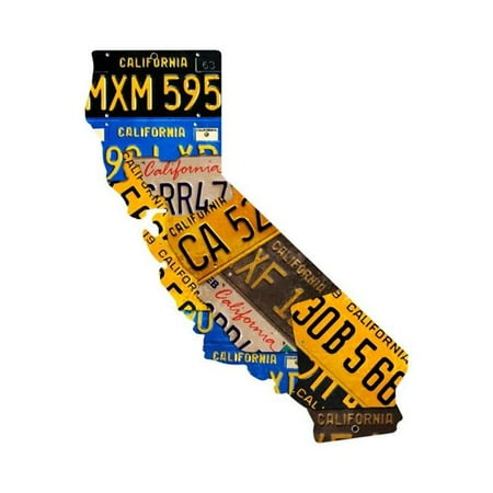 

Past Time Signs PS357 California License Plate State Plasma Metal Sign