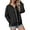 Black, variant on Casual Long Sleeved Drawstring Hooded Jacket Zipper Hooded Sweatshirt,Sweatshirt for Women,S