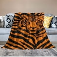 thumbnail image 2 of Nawypu Tiger Pattern Orange Black Throw Blanket Super Soft Lightweight Warm for Couch Travel Chair-All Season Premium Bed Blanket (Tiger Blanket), 2 of 6