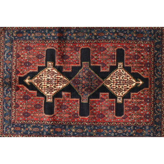 Ahgly Company Machine Washable Indoor Rectangle Traditional Brown Area Rugs, 5' x 7'