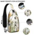 thumbnail image 3 of Sunflower and Butterfly Design Sling Backpack with Adjustable Strap, Multiple Compartments, Lightweight Durable Crossbody Daypack for Outdoor Activities and Gym, 3 of 5