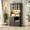 Black, variant on Frmobepts 71" Kitchen Pantry with LED Lights and Charging Station, Freestanding Kitchen Cupboard with Storage and Microwave Stand, Floor Cabinet for Dining Living Room, Black