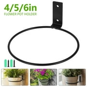 HOTBEST Wall Hanging Flower Plant Pot Planter Holder Indoor Outdoor Pot Ring Decorative Pot Holder for Porches Balconies Decks Home Garden Yard
