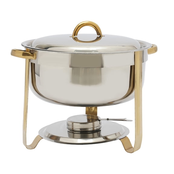 ToppiJoy 14.2Qt Round Chafing Dishes Stainless Steel Chafing Dish, Catering Chafing Dish Deep Soup Pot for Catering Kitchen Party