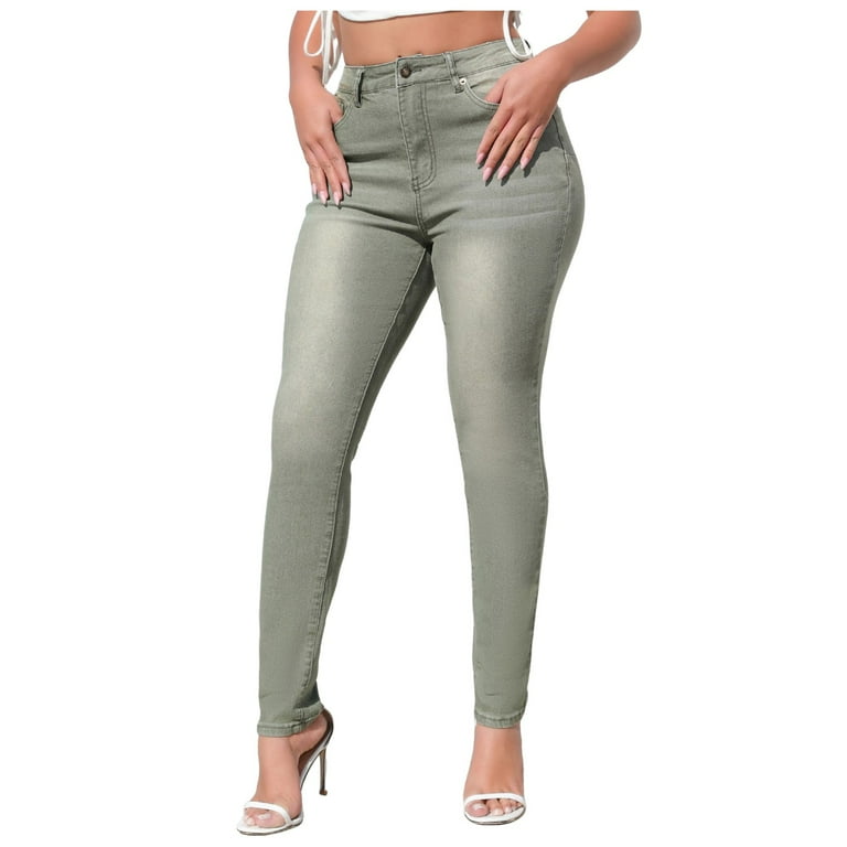 Women's Slim Stretch High Waist Jeans Feet Pants Women's Slim Stretch High Waist Jeans Feet Pants