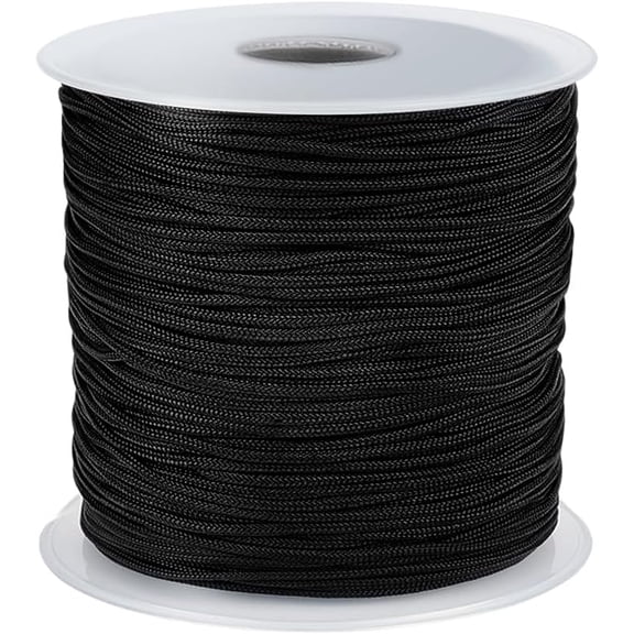150 Yards Black Nylon String 1.5mm Jewelry Beading Thread Bracelet String Wind Chime Cord Blinds Lift Shade Cord