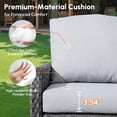 thumbnail image 7 of XIZZI 5-Piece Patio Furniture Set, All-Weather Wicker Outdoor Conversation Sets with Swivel Chairs and Glass Coffee Table for Backyard, Porch, Deck-Gray, 7 of 7