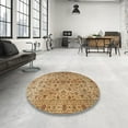 thumbnail image 4 of Ahgly Company Machine Washable Indoor Square Traditional Light Brown Area Rugs, 3' Square, 4 of 7