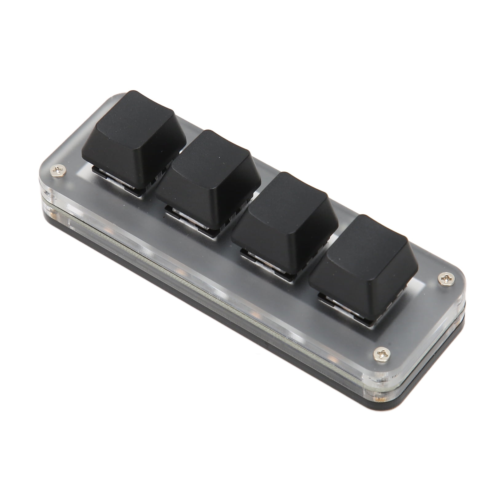 Programmable Keypad, Black 4 Keys Design Plug And Play One Handed