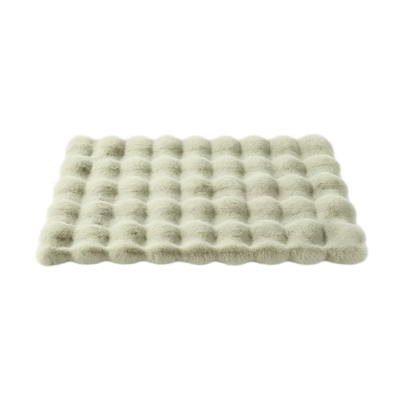 Pet Bed Mat, Soft Plush Bubble Cozy Warm, 1 Piece No-Slip Washable Blanket for Dogs Cats, Indoor Sleeping Resting Floor Couch Crate Use for Small Medium Large Pets