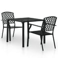 thumbnail image 4 of vidaXL 7 Piece Patio Dining Set Steel Black, 4 of 22