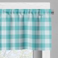 thumbnail image 3 of Ambesonne Turquoise Blue Window Valance, Soft Tones Checkered, 54" X 18", Pale Blue Turquoise, 3 of 5